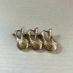 Old Pueblo Wedding Vases Vintage Sterling Silver Brooch Pin